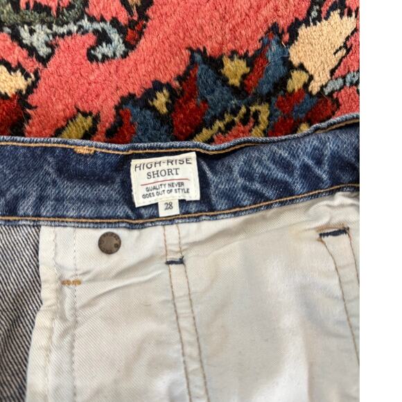 Premium 501 Levi's Jeans Cut off Shorts Denim Distressed Vintage Wedgie 28 High - Picture 3 of 10